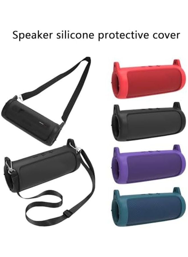 غطاء سيليكون أرجواني واقي، غطاء مضغوط خفيف الوزن يوفر حماية كاملة وسهل التنظيف لمكبرات الصوت - Image 3