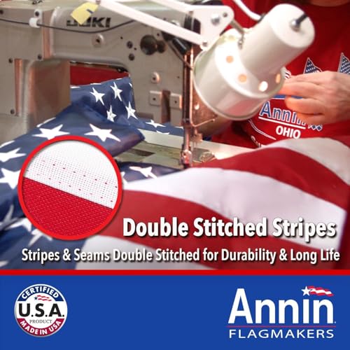 Annin Flagmakers (2710) Tough-Tex American Flag, Made in USA, 3 x 5 Feet, Polyester - Image 5