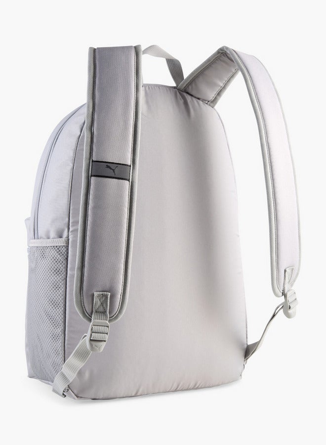PUMA Logo Print School Backpack with Adjustable Straps and Zip Closure  - Image 2