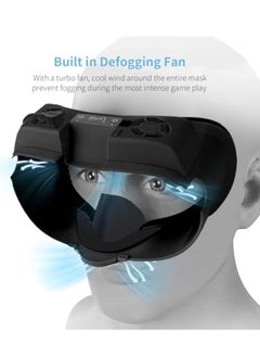 KASTWAVE Face Cover Cooling Fan for Oculus Quest 3, Comfortable Foam Pad Fan Cooler, RGB Cooling Fan Rechargeable, with 2 RGB Modes, Active Air Circulation Ventilation to Relieve Lens Fogging, Black  - Image 2