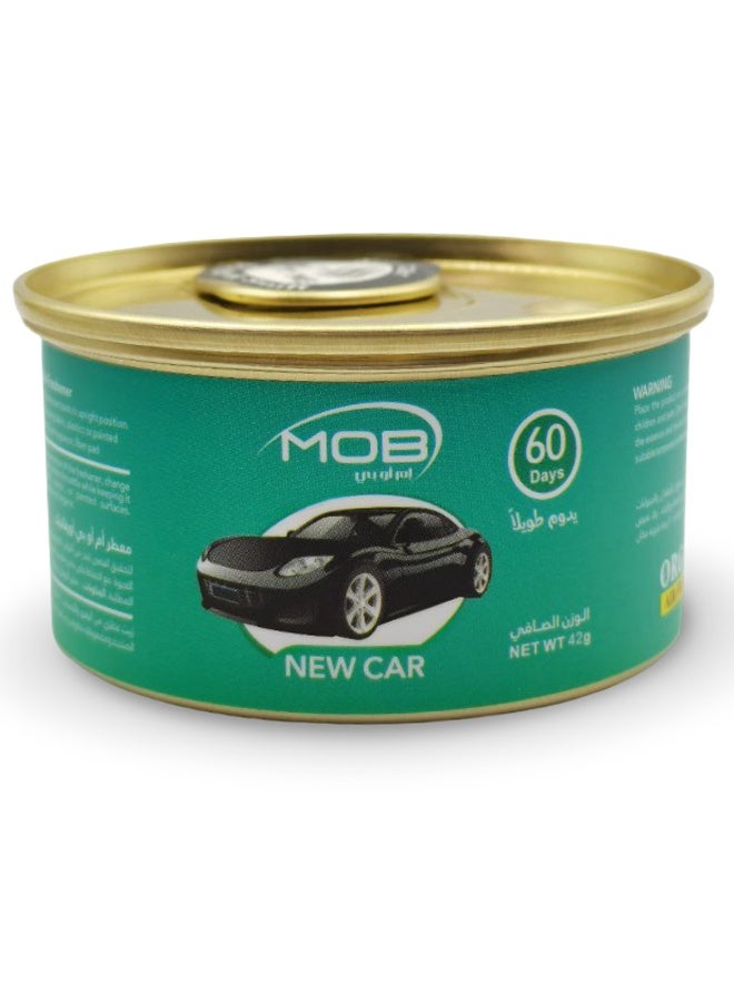 MOB Organic "New Car" Scent Air Freshener Can - Long-Lasting 60 Days, 42g Solid Gel for Car Dashboard or Cup Holder, Leak-Proof & All-Weather Performance - Image 4