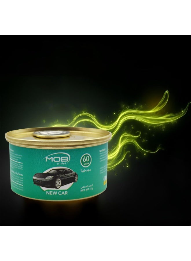 MOB Organic "New Car" Scent Air Freshener Can - Long-Lasting 60 Days, 42g Solid Gel for Car Dashboard or Cup Holder, Leak-Proof & All-Weather Performance - Image 5