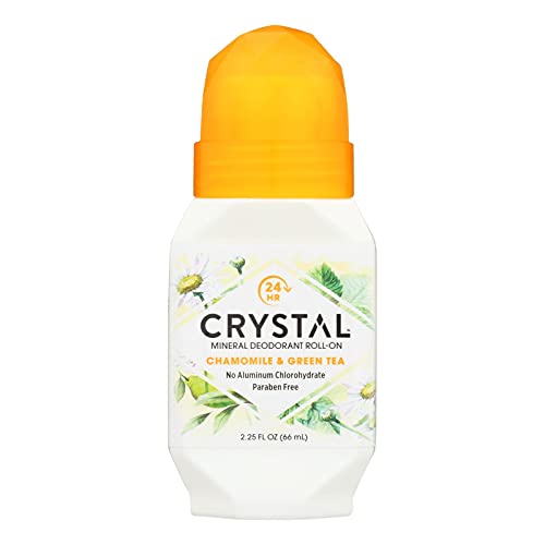 Crystal Essence Mineral Deodorant, Roll-On Chamomile and Green Tea, 2.25 Fl Oz (Pack of 1) (31661) - Image 1