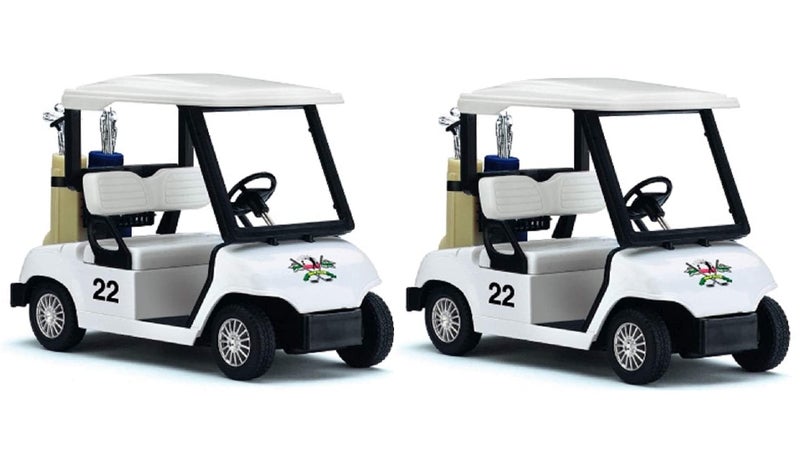 KinsFun - Golf Cart 4½" Die Cast Metal Model Pullback Action Toy (White 2Set) - Image 3