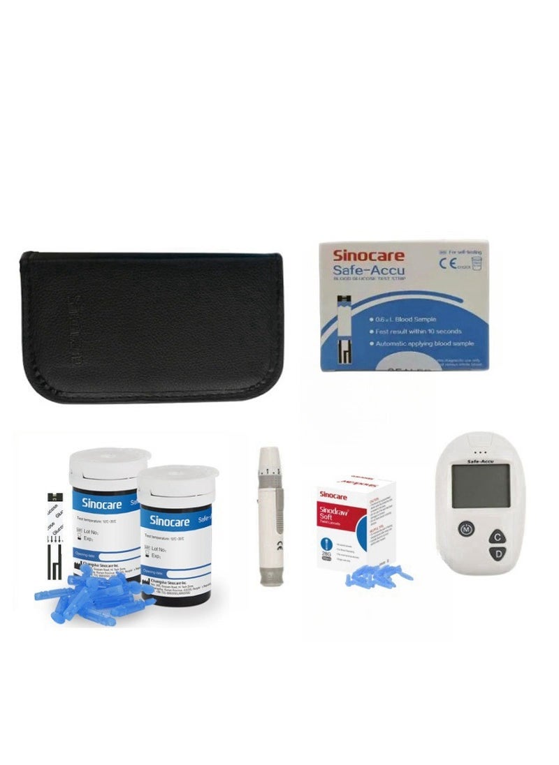 SINOCARE - Blood Glucose Monitoring System With 50 Test Strips And Lancets - Image 1