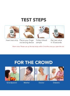 SINOCARE Blood Glucose Monitoring System With 50 Test Strips And Lancets  - Image 2