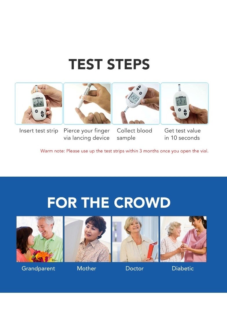 SINOCARE - Blood Glucose Monitoring System With 50 Test Strips And Lancets - Image 1