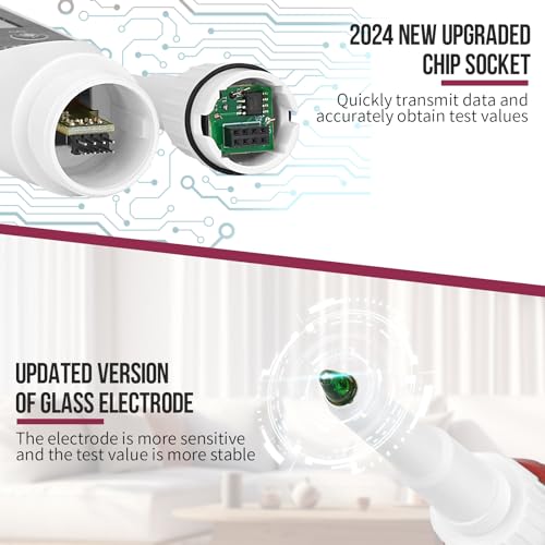 GIDIGI Smart pH Meter for Food, GIDIGI Digital Food pH Tester, Accurate Canning pH Test Kits with ATC, Professional Fermenting pH Test Pen, Spear pH Probe for Bread Cheese Sushi Rice Sourdough Sauce Meat - Image 2