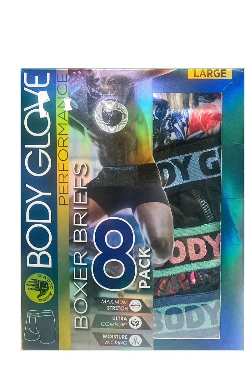 Body Glove 8 Pieces / Body Glove Performance Boxer Briefs for Men, 8-Pack – Maximum Stretch, Ultra Comfort, Moisture Wicking - Image 1