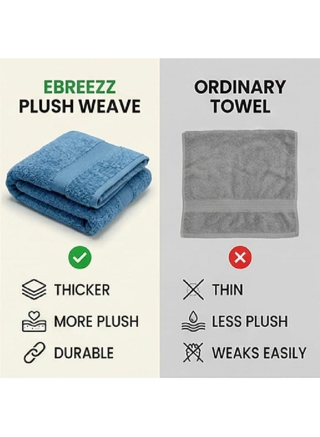 EBREEZZ Premium Cotton Body Towel – 70 × 140 cm | 650 GSM Ultra Soft & Highly Absorbent (1 Piece) - Image 2