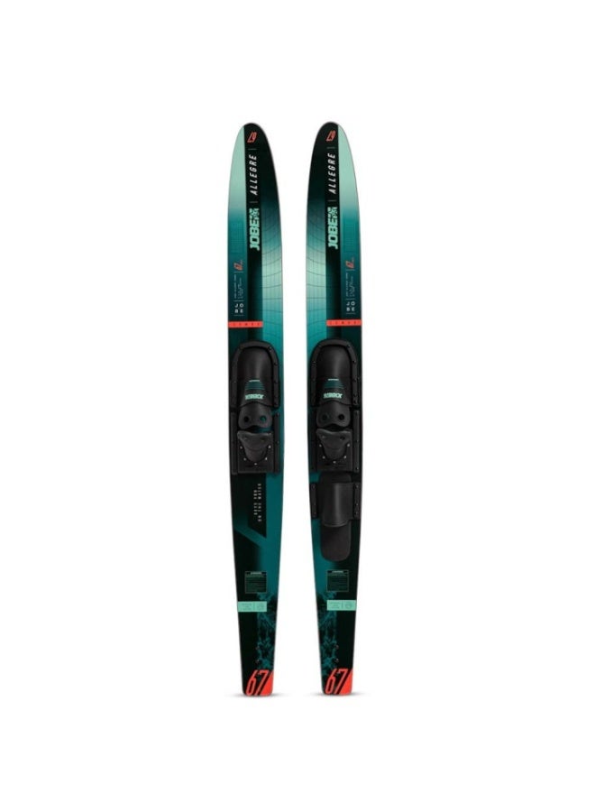 JOBE ALLEGRE 67" COMBO WATER SKIS ATLANTIC GREEN PACKAGE - Image 2