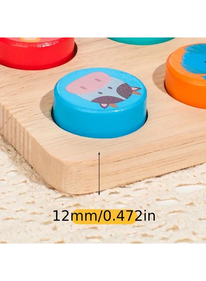 Wooden Toys With 12 Animal Pairs For Direction Recognition Memory Skill Party Gift - Image 3