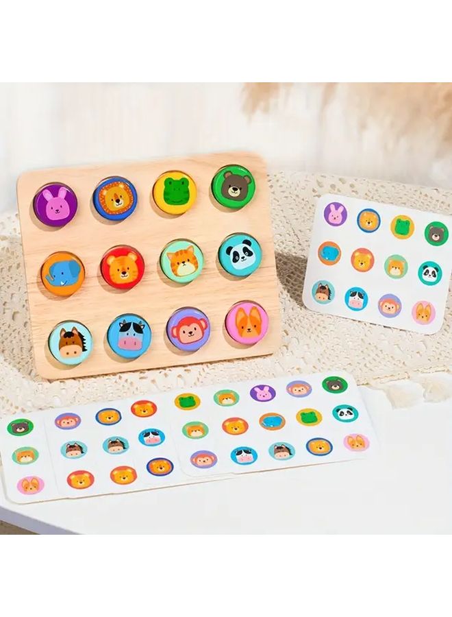 Wooden Toys With 12 Animal Pairs For Direction Recognition Memory Skill Party Gift - Image 1