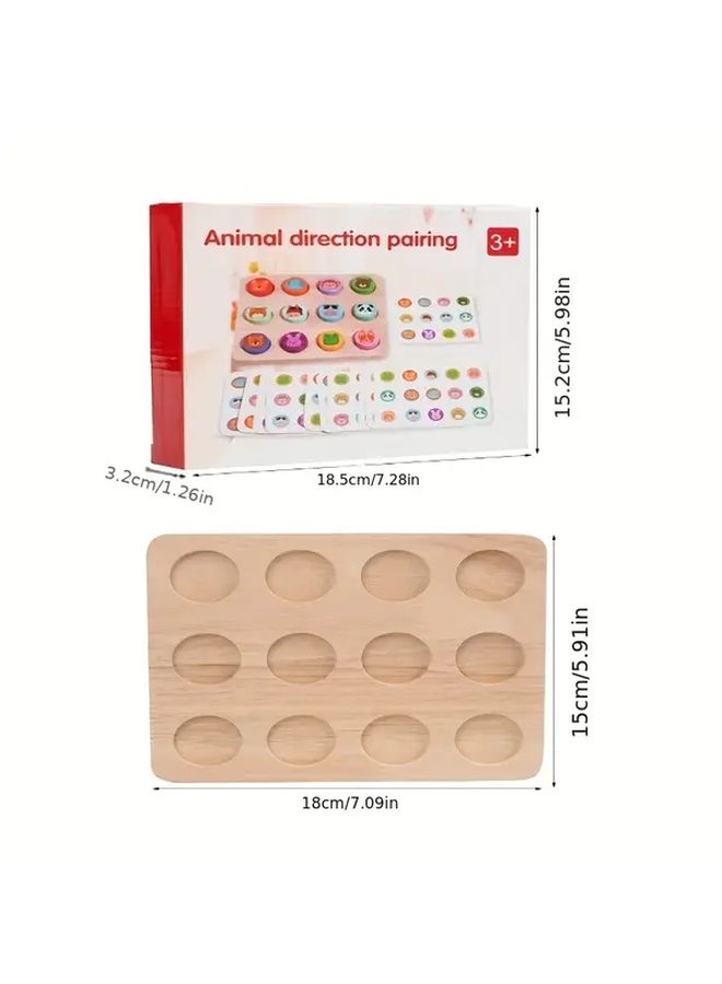 Wooden Toys With 12 Animal Pairs For Direction Recognition Memory Skill Party Gift - Image 2