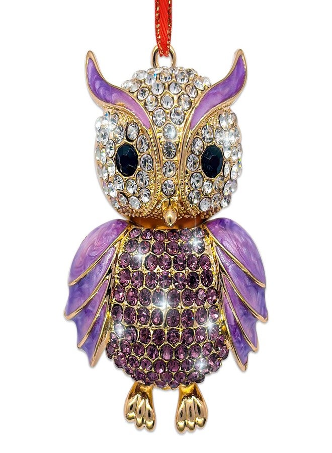 JUESMOS Owl Christmas Ornament 2025 Purple Owl Ornament for Christmas Tree Decorations Small Xmas Keepsake Gifts for Animals Lovers Metal Bird Gifts Keepsake for Women Girls Sister Kids - Image 1