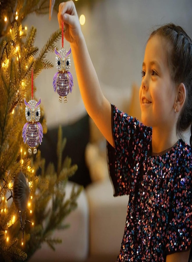 JUESMOS Owl Christmas Ornament 2025 Purple Owl Ornament for Christmas Tree Decorations Small Xmas Keepsake Gifts for Animals Lovers Metal Bird Gifts Keepsake for Women Girls Sister Kids - Image 5