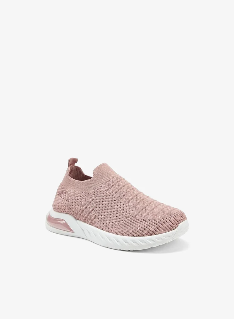 Oaklan by Shoexpress PINK Textured Slip-On Sports Shoes With Pull Tab for Women | Best Price UAE