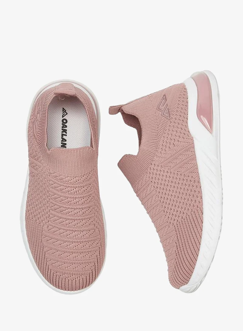 Oaklan by Shoexpress PINK Textured Slip-On Sports Shoes With Pull Tab for Women | Best Price UAE