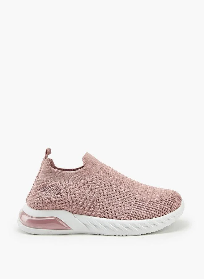 شو اكسبرس Textured Slip-On Sports Shoes With Pull Tab
