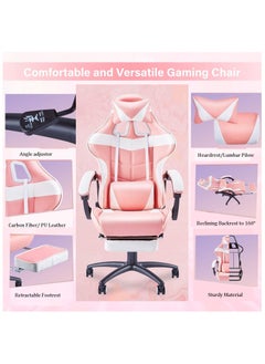 Gaming Chair with Footrest Computer Chair Deak Chair High Back Racing Style Office Chair with Headrest Lumbar Support Adjustable Office Chair - pzsku/ZEA5DF47D8E800F16ABD7Z/45/_/1725870109/9188c18b-20e5-402e-8ea9-82c116e1655d