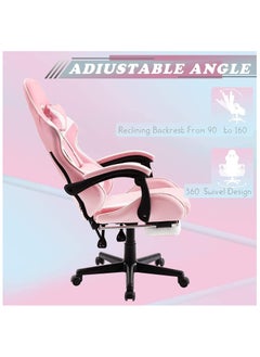 Gaming Chair with Footrest Computer Chair Deak Chair High Back Racing Style Office Chair with Headrest Lumbar Support Adjustable Office Chair - pzsku/ZEA5DF47D8E800F16ABD7Z/45/_/1725870242/d829bd7f-cc9f-4460-87f3-93c6488b4333