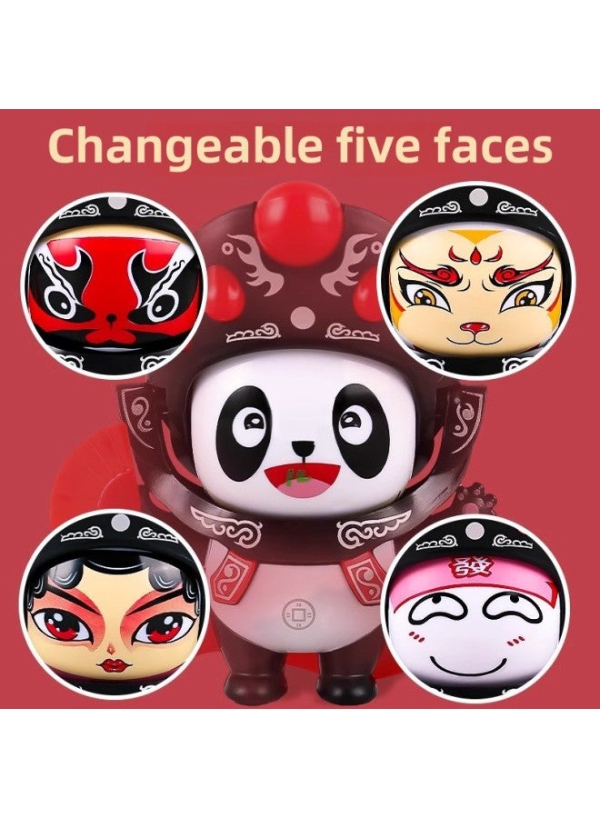 Sichuan Opera Face-changing Doll Nezha Aobi Expression Bag Internet Celebrant Explosions Decompression Children's Toy Keychain Doll Pendant-Color:Sichuan Drama Face Changing