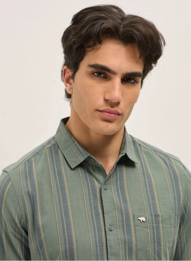 THE BEAR HOUSE Men's Shirt for Casual and Formal Wear | Classic Button-Down Style for Office, Daily Use, Travel, Events & All-Season Outfits | Versatile & Stylish Wardrobe Essential for Every Occasion