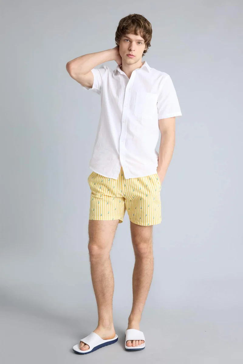 Striped Short Swim Shorts