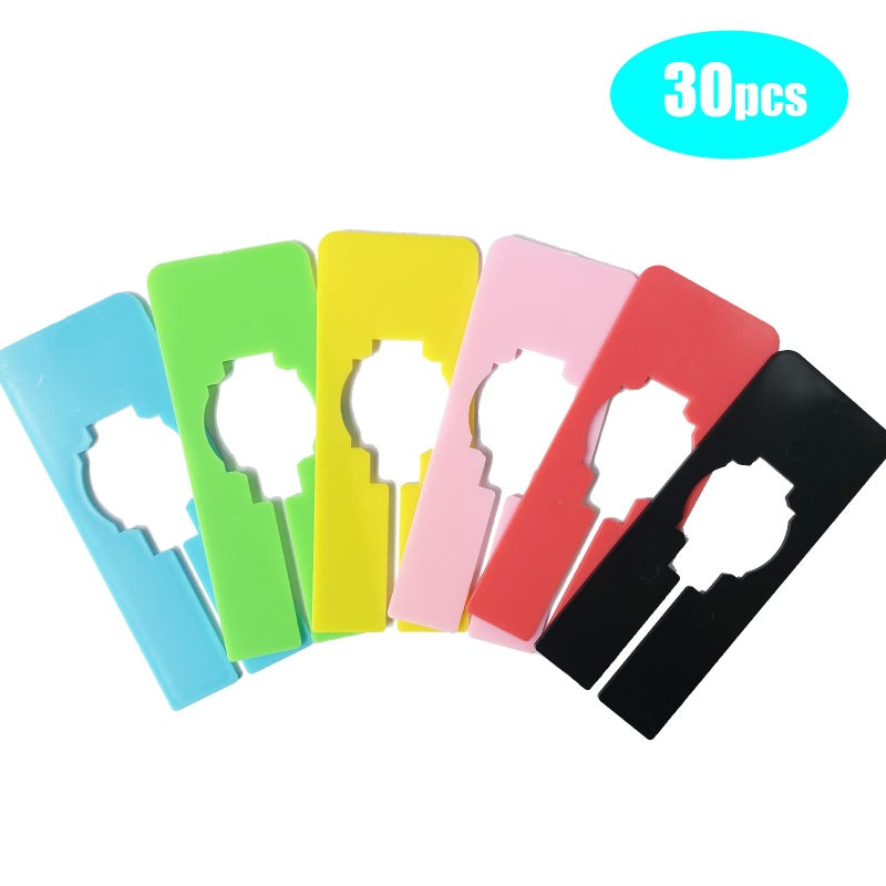 Casavibe 30 Pcs Dividers For Hanging Clothes  Clothing Plastic Rack Size Dividers Rectangular Reusable Closet Separators Closet Labels Dividers Closet Clothes Dividers(Colorful) - Image 2