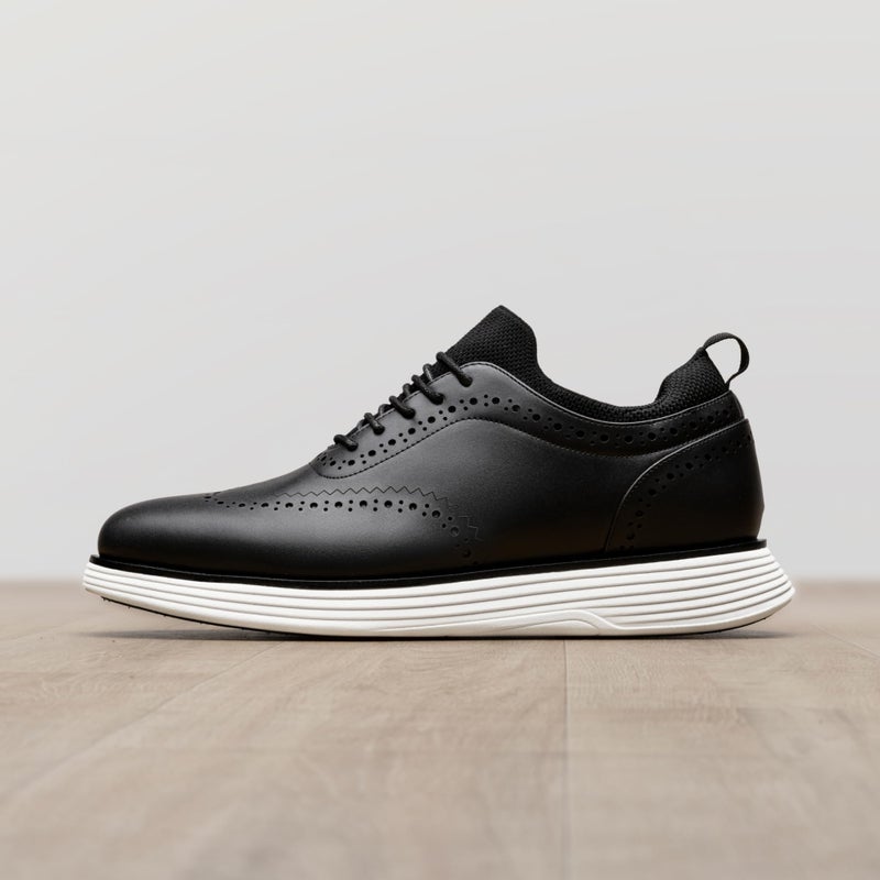 Bruno Marc Men's MaxFlex Dress Sneakers Oxfords Casual Wingtip Brogue Shoes,Size 13,Black,SBOX2326M - Image 4