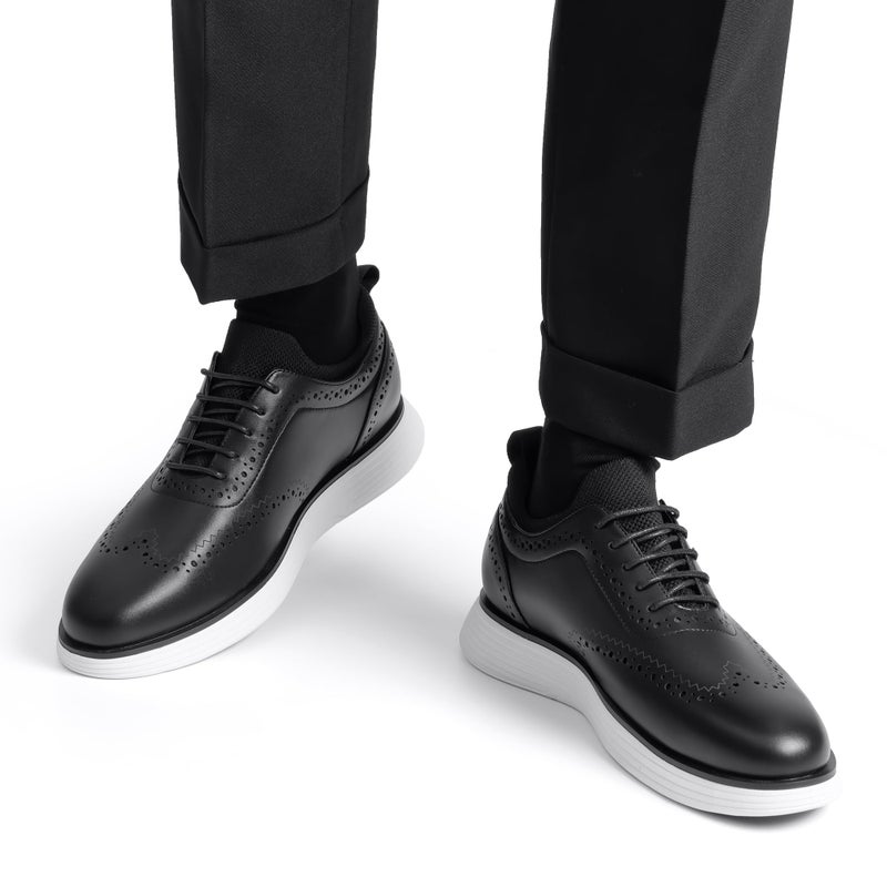 Bruno Marc Men's MaxFlex Dress Sneakers Oxfords Casual Wingtip Brogue Shoes,Size 13,Black,SBOX2326M - Image 2