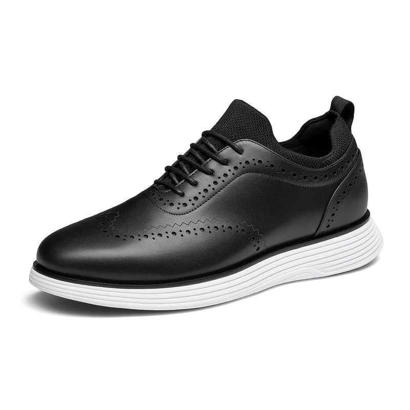 Bruno Marc Men's MaxFlex Dress Sneakers Oxfords Casual Wingtip Brogue Shoes,Size 13,Black,SBOX2326M - Image 1