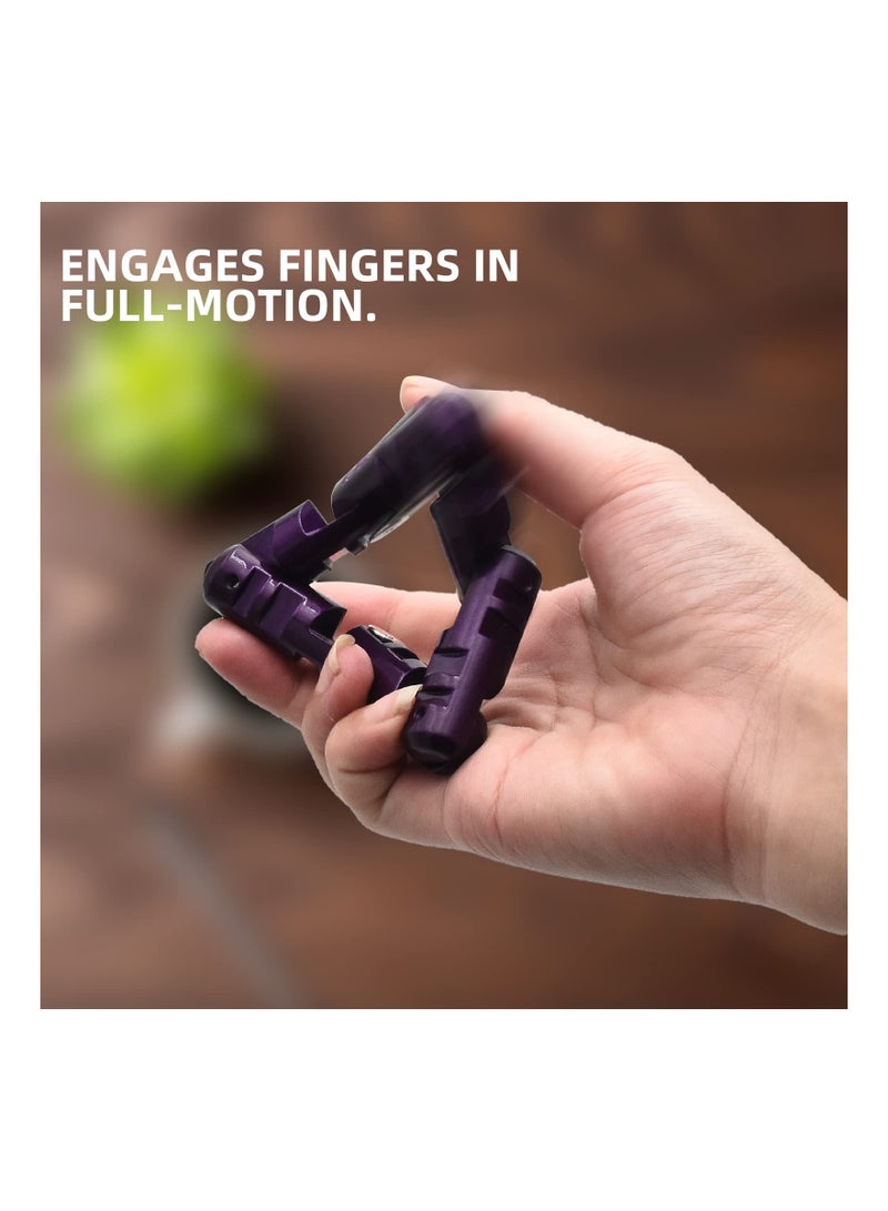 SYOSI Infinity Flip Alloyed Triangle Toy, Handheld Fidget Stress Relief Toy Anti-Anxiety Fidget Flipper Alloyed Handheld Fidget Flip Toy Infinity Flip for Adults Children Anxiety Stress Relief (Purple)  - Image 2