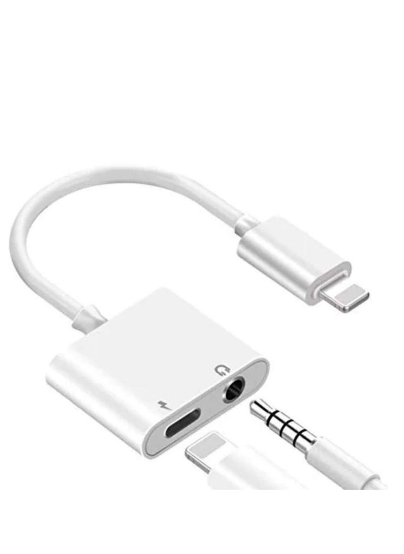 IAF [Apple MFi Certified] for iPhone 3.5mm Headphone Adapter & Splitter 2 in 1 Lightning to 3.5mm AUX Audio Headphone Charger for iPhone 11/XS/XR/X/8 7 6/iPad iPod Support Call Sync Music Control - Image 1