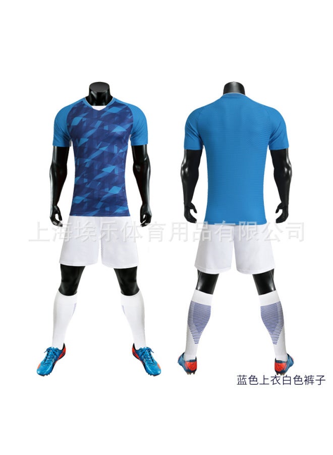 Blue White Football Jersey - Image 1