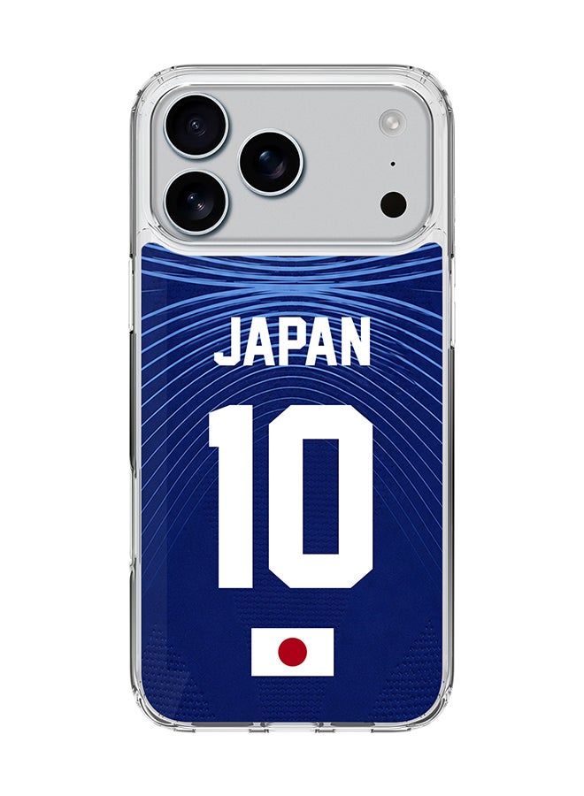 Stylizedd Classic Clear Magnetic Case for Apple iPhone 17 Pro Max , Hybrid Soft Case Flexible Edges Anti Drop TPU PC Gel Thin Transparent Cover [ Designed for Apple iPhone 17 Pro Max ] - Football Team Japan World Cup 2026 - Image 1