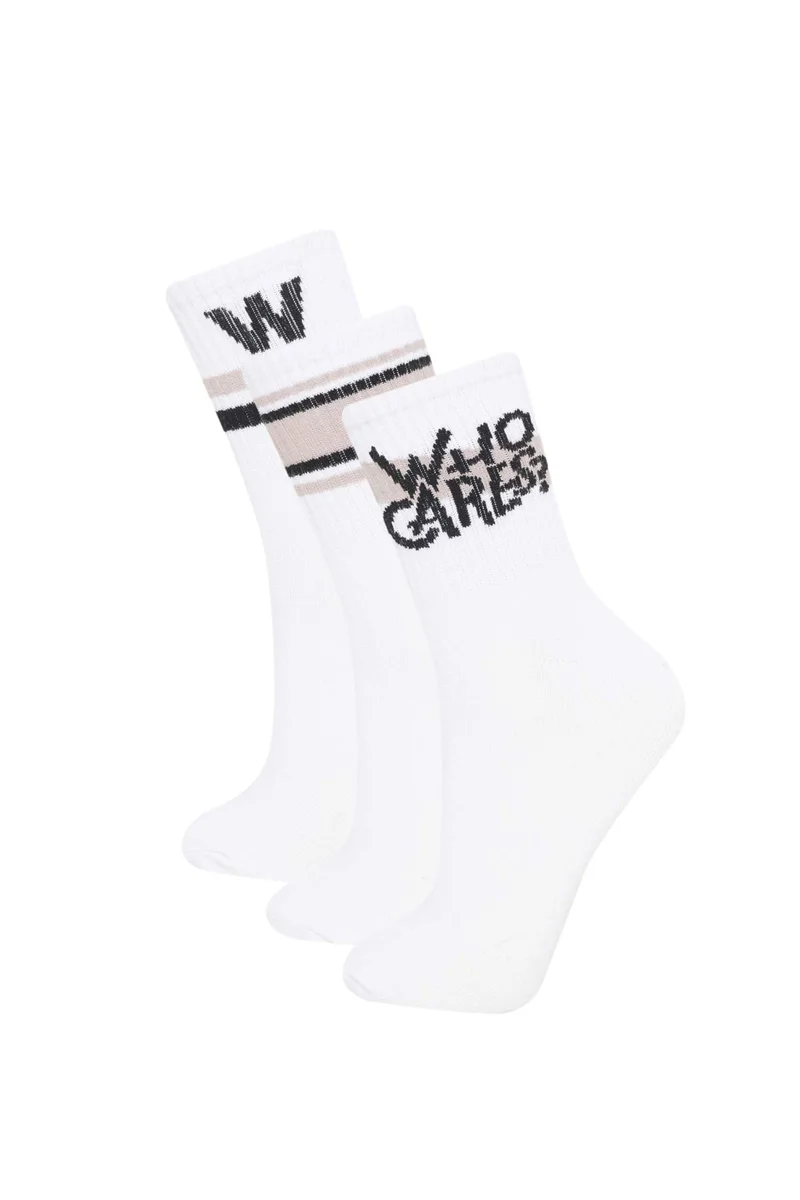 ديفاكتو Woman 3 Piece Cotton Long Socks
