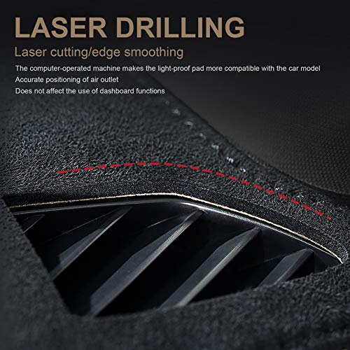 SPEEDWOW Dashboard Dash Board Cover Mat Carpet Compatible with Toyota Corolla 2009-2011 - Image 2