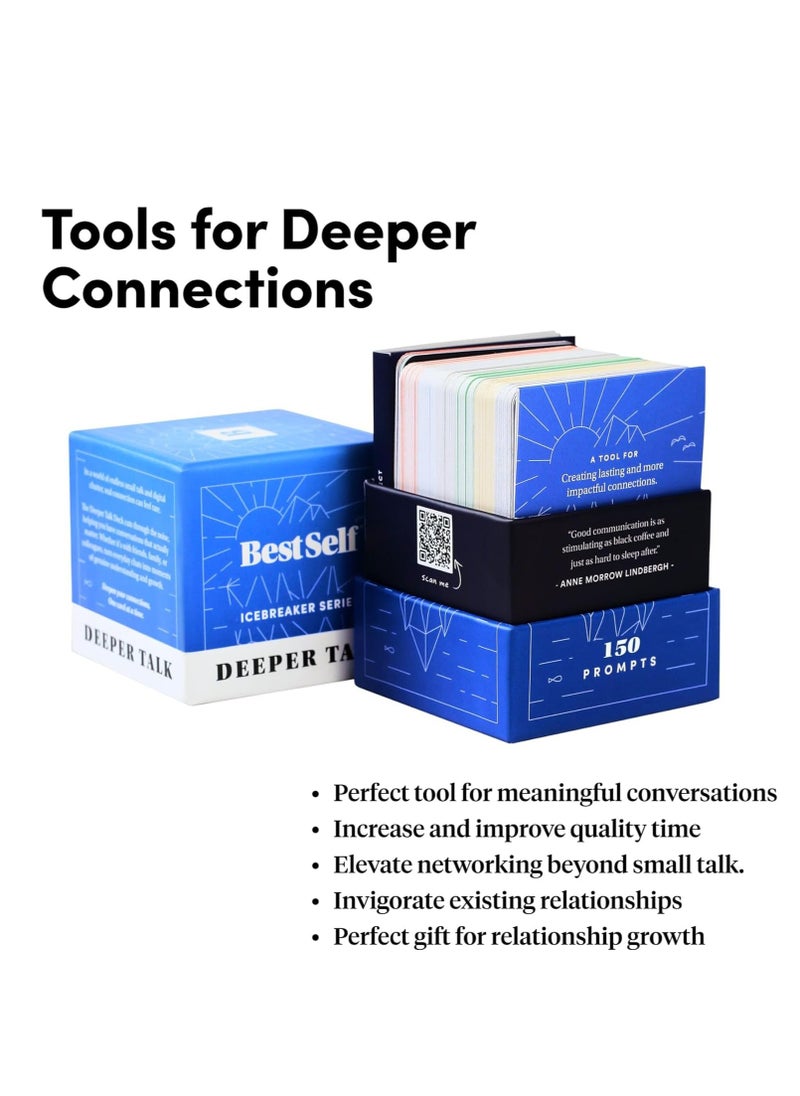 MAGIC VAULT - Conversation Starter Icebreaker Deeper Talk Deck by BestSelf ― Powerful Conversation Cards to Grow and Strengthen Relationships by Cultivating Open, Engaging and Meaningful Interactions ― 150 Prompts - Image 1