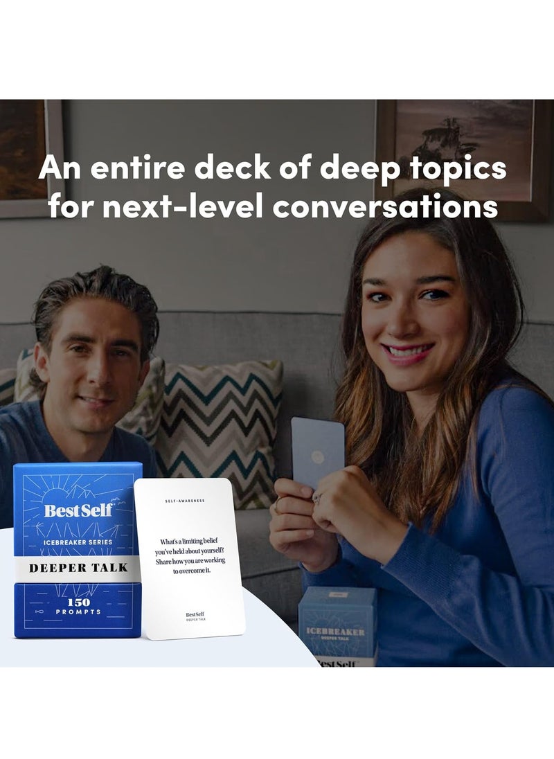 MAGIC VAULT - Conversation Starter Icebreaker Deeper Talk Deck by BestSelf ― Powerful Conversation Cards to Grow and Strengthen Relationships by Cultivating Open, Engaging and Meaningful Interactions ― 150 Prompts - Image 1