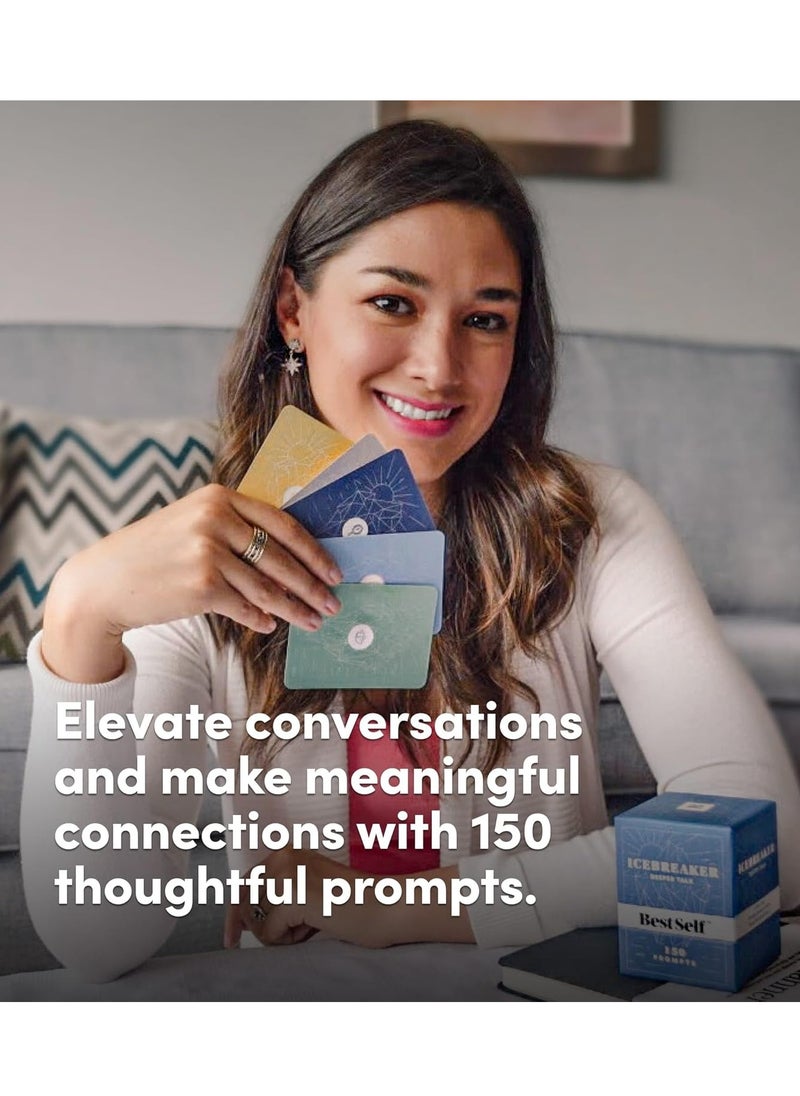 MAGIC VAULT - Conversation Starter Icebreaker Deeper Talk Deck by BestSelf ― Powerful Conversation Cards to Grow and Strengthen Relationships by Cultivating Open, Engaging and Meaningful Interactions ― 150 Prompts - Image 1