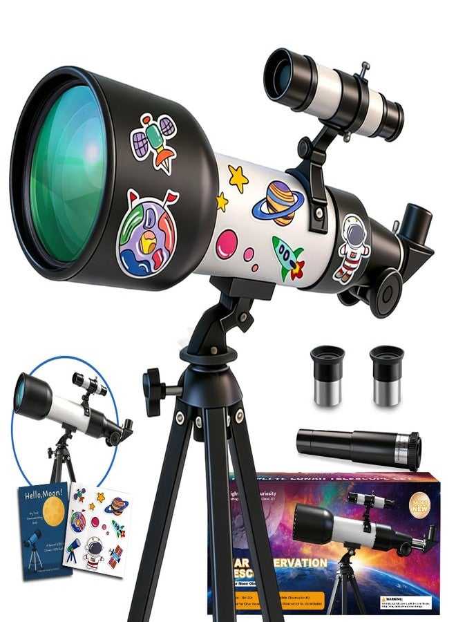 Luzsco Telescope for Kids 60mm 90x Magnification with Sturdy Tripod, 2 Eyepieces & Finder Scope, 360mm Tube, STEM Astronomy Educational Gift for Boys & Girls 6-12 - Image 1