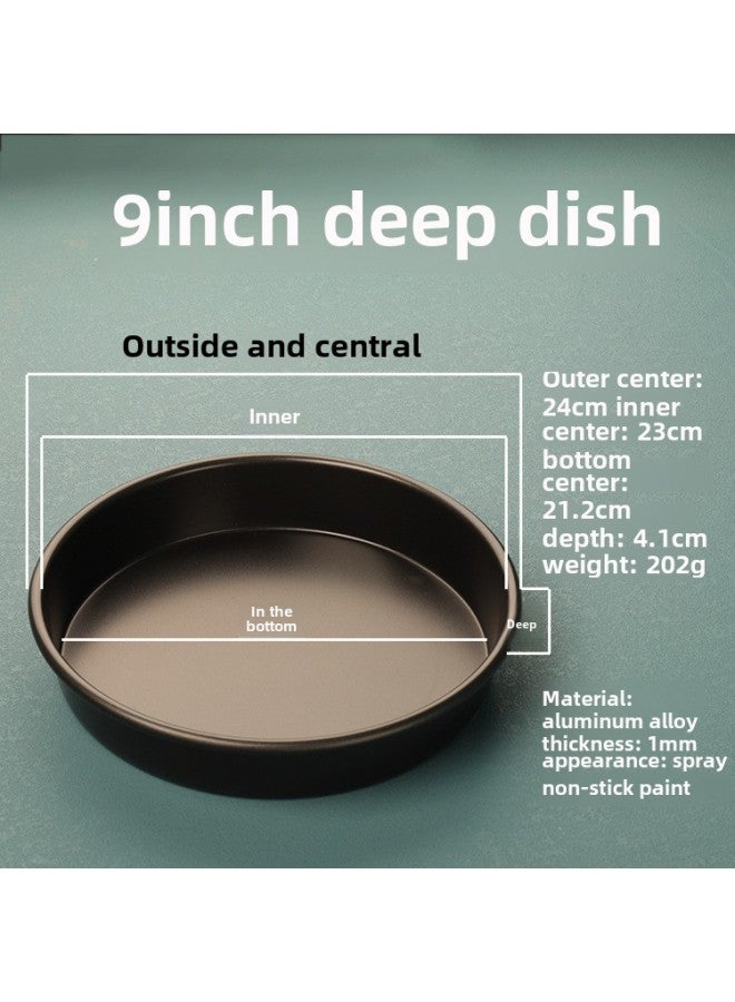 Aluminum Alloy Pizza Tray Non-stick Pizza Baking Tray Commercial Pizza Tray Cake Baking Tray Round Pizza Pie Tray-Specifications:9 "-Deepening Disc 」 - Image 1