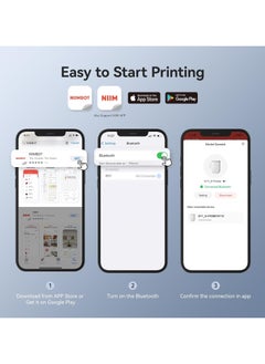 NIIMBOT D11 New Version Label Maker Machine D11-H Label Printer with Tape, 300dpi Upgraded Resolution, Bluetooth Label Printer, Portable Thermal Printer with 15mm Printing Width, Sticker Maker for Clothing Food Organizing Home Office School, White  - Image 4