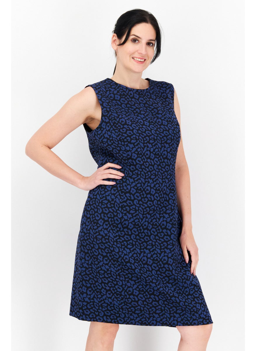 Women 2 Pcs Allover Print Sheath Dress, Blue/Black - pzsku/ZEA5E97A7180AAB8B3C3EZ/45/_/1724351212/354d42a6-8957-4cda-8439-c5adc98d9d5e