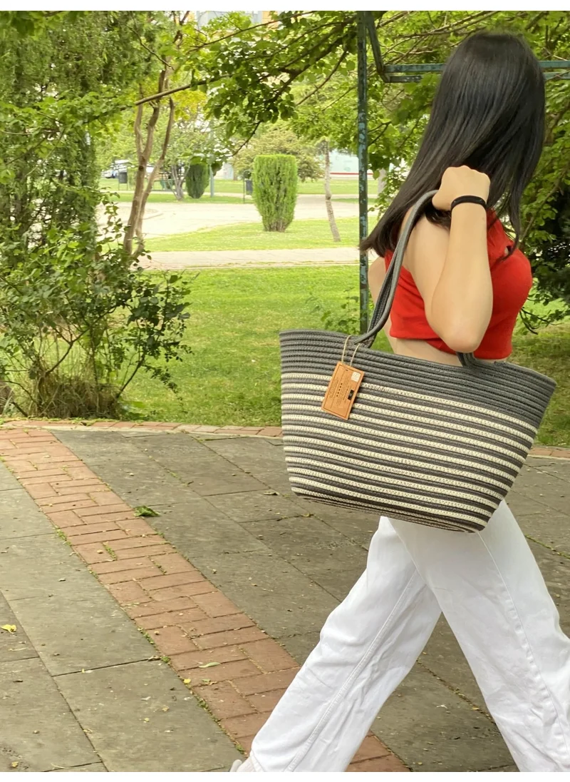 BDZ Deri Jute Straw Look Handbag Beach Bag Shoulder Bag