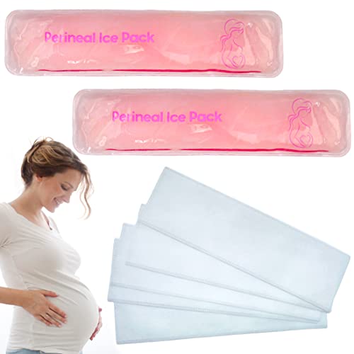 coldchill Reusable Perineal Ice Packs for Postpartum Hemorrhoid Pain Relief Hot Cold Pack for Women After Pregnancy 2 Ice Pack and 3 NonWoven Cover Pink - Image 2