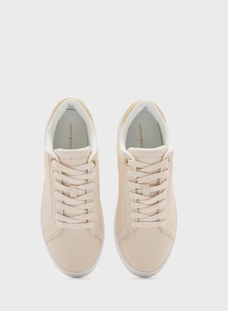 TOMMY HILFIGER Logo Detail Lace Up Low Top Sneakers