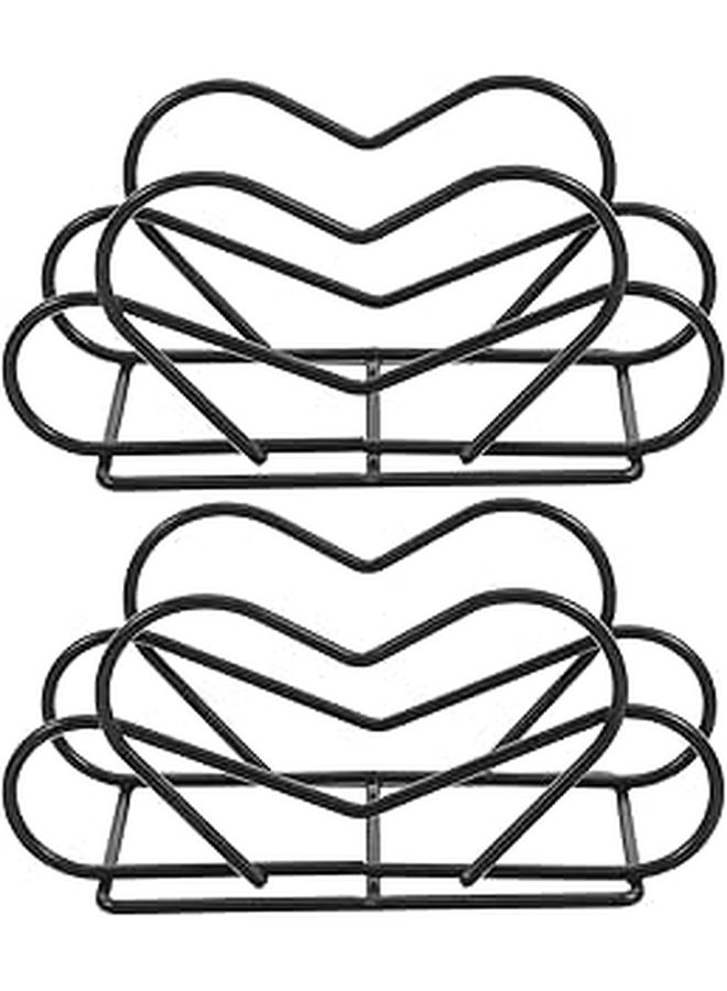 Heart Shaped Metal Napkin Holder 2pcs for Table Kitchen Countertop - Image 1