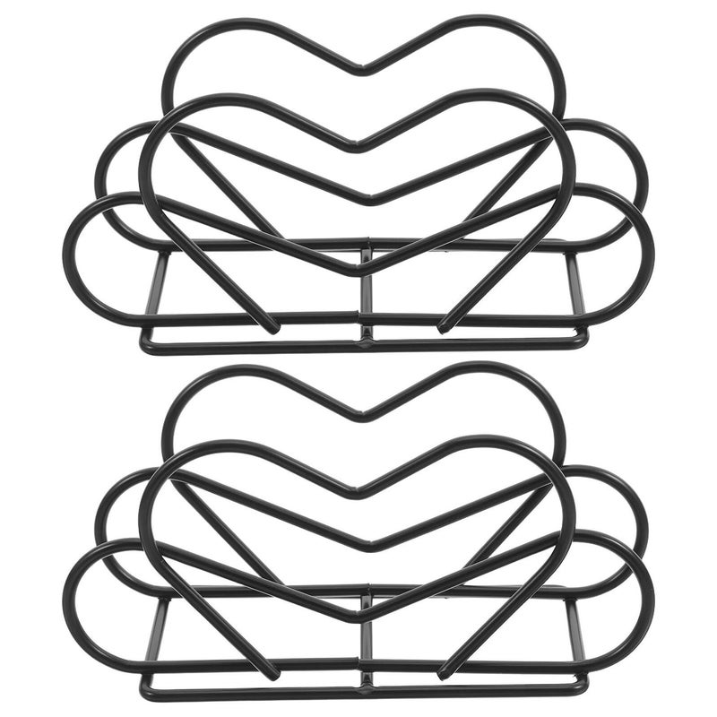 Heart Shaped Metal Napkin Holder 2pcs for Table Kitchen Countertop - Image 2